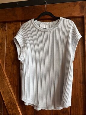 legoe Heritage Light Gray Ribbed Knit Sleeveless maternity Tank